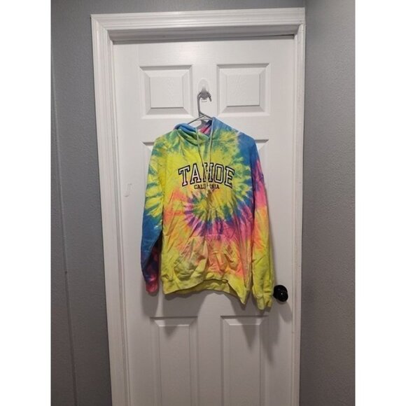 Dreamsicle Unisex Size Large Tahoe Hoodie Tie Dye Festival Casual Relaxed - Picture 1 of 7